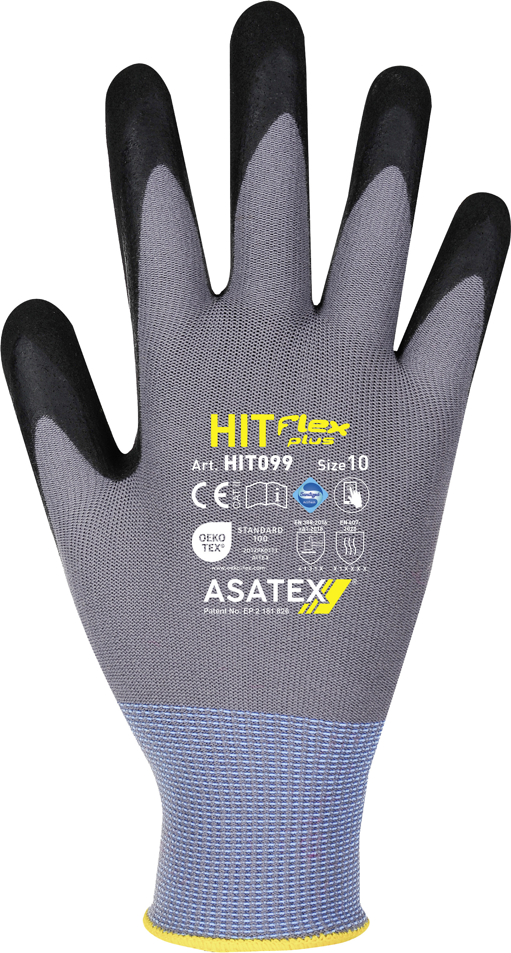 Product afbeelding Fijn gebreide handschoen met Microschuim Coating HIT099