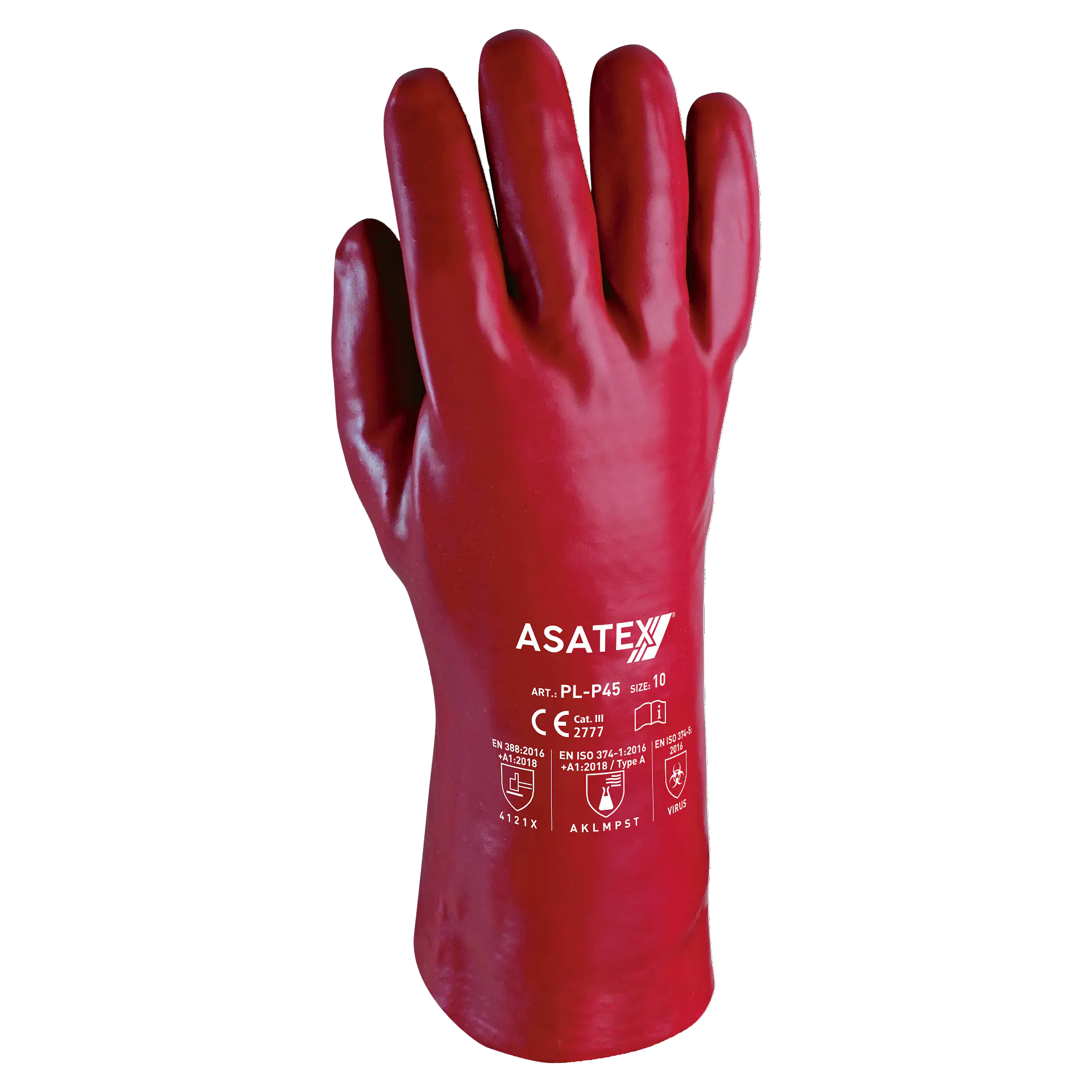 Imagen de producto Guante protección química PVC longuitud 45 cm PL-P45